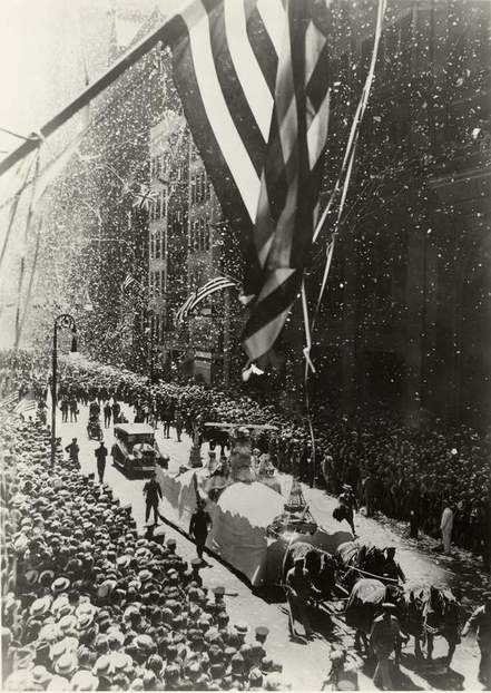 New York City ticker-tape parade honoring Charles Lindbergh, June 13, 1927, National Air and Space Museum